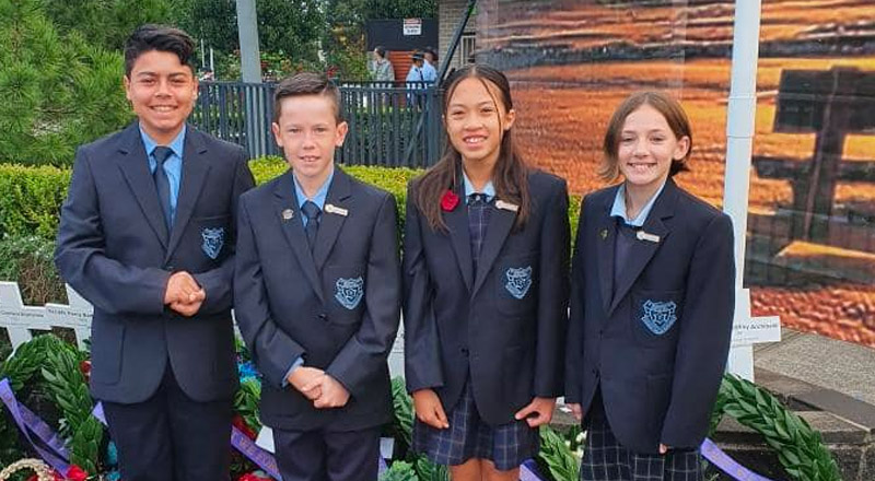 Student leaders at a formal event