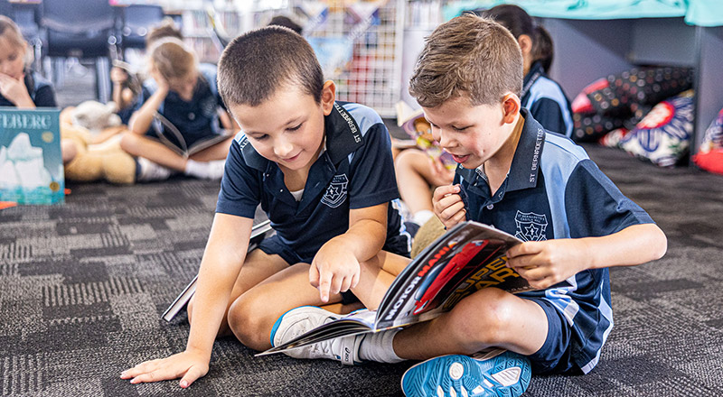 St Bernadette's Castle Hill Students reading