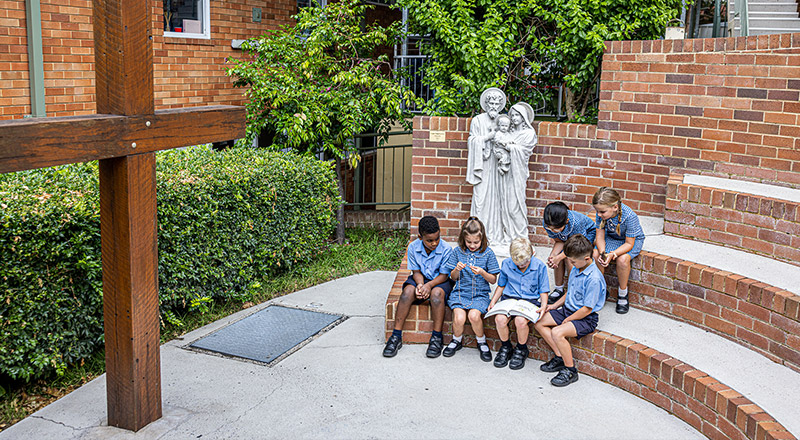 St Bernadette's Catholic Primary Castle Hill students connecting with their faith