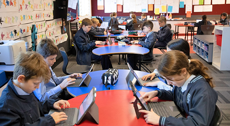 Classroom learning at St Bernadette's Catholic Primary Castle Hill